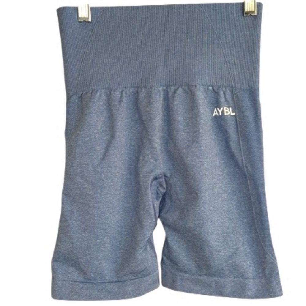 AYBL Blue Seamless Shorts biker cyclist pull on XS stretch soft empower